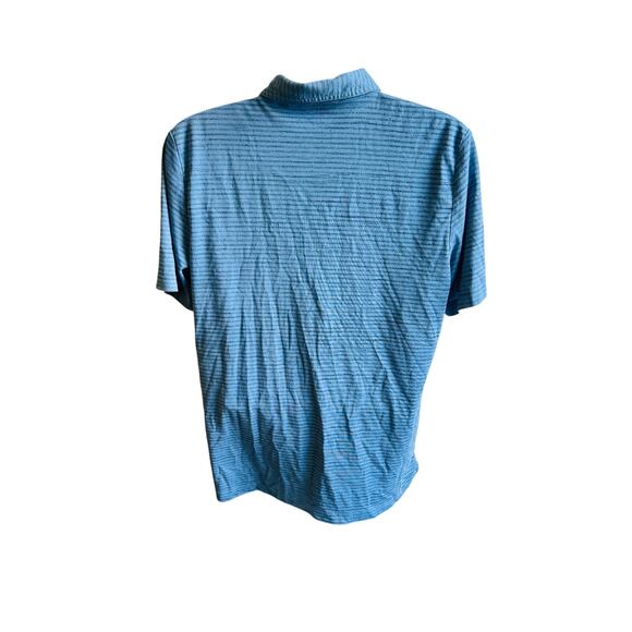 Travis Mathew Blue Striped Polo Shirt XL Golf Preppy Y2K 90s Streetwear Vintage - Picture 3 of 5